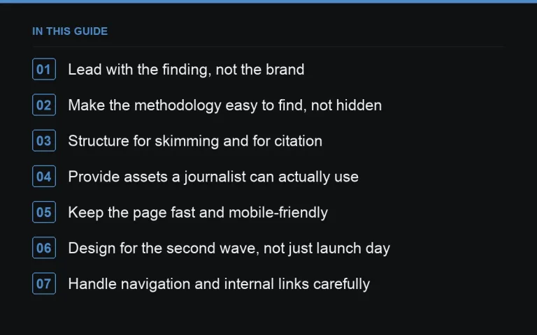 In this guide: Designing a Digital PR Campaign Landing Page