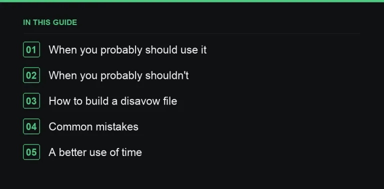 In this guide: When (and When Not) to Use the Disavow Tool