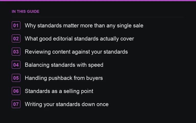 In this guide: Editorial Standards That Protect Your Rankings