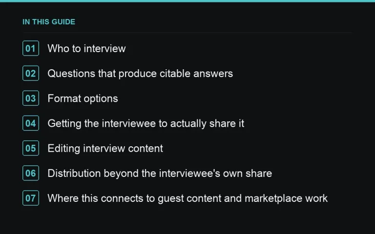 In this guide: Expert Interviews: A Reliable Format for Links and Authority