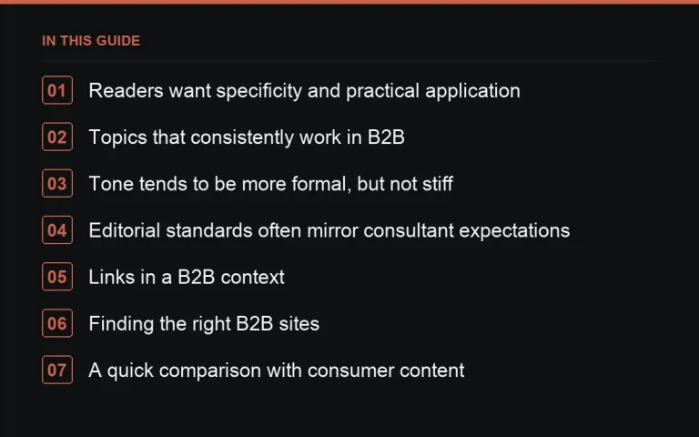In this guide: Guest Posting on B2B Sites: What Works