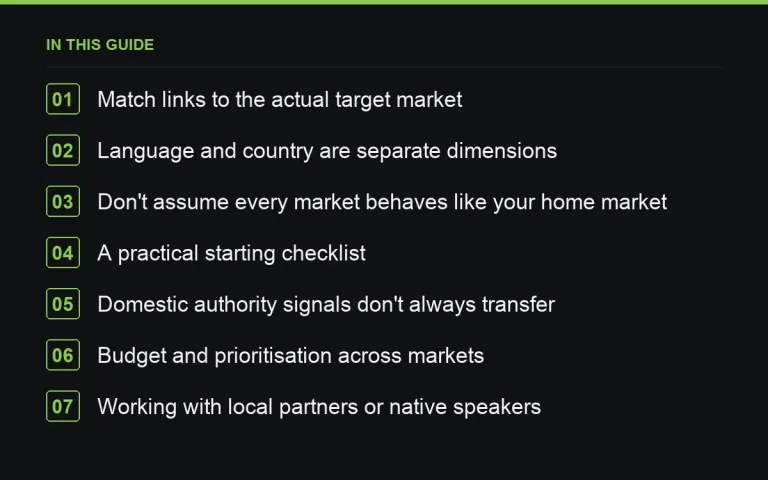 In this guide: International Link Building Basics