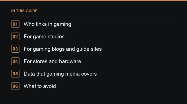 In this guide: Link Building for Gaming Websites