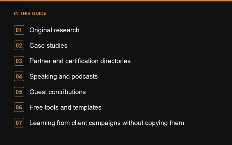 In this guide: Link Building for Marketing Agencies