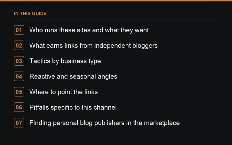 In this guide: Link Building for Brands Targeting Personal Blogs