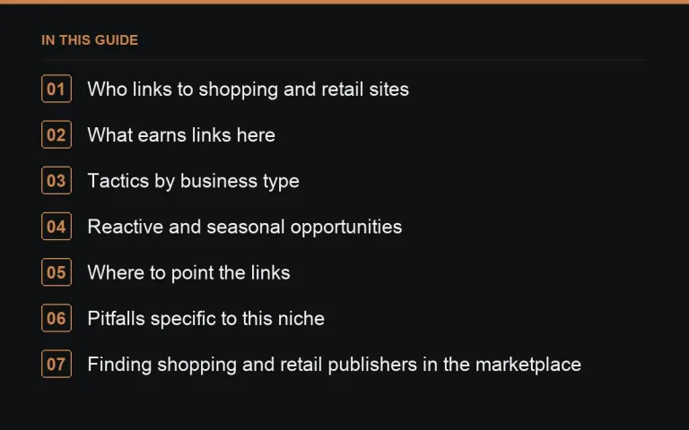In this guide: Link Building for Shopping and Retail Websites