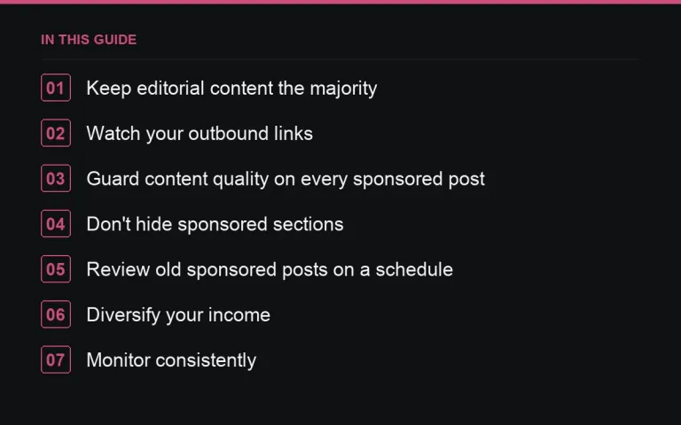 In this guide: Protecting Your Site's Rankings While Selling Placements