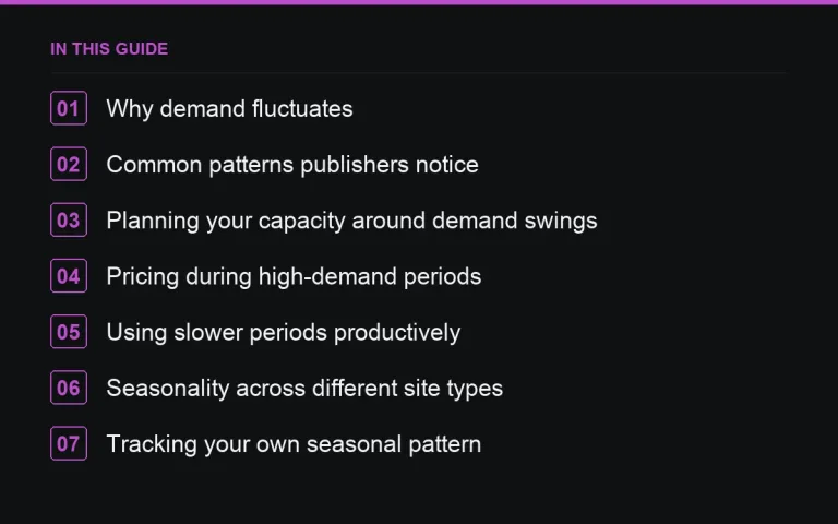 In this guide: Seasonality in Guest Post Demand